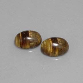 Pedras preciosas de tiger's eye marrom natural de  ct, corte oval, opaco