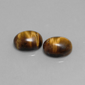 Pedras preciosas de tiger's eye marrom natural de  ct, corte oval, opaco