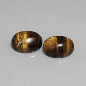 Pedras preciosas de tiger's eye marrom natural de  ct, corte oval, opaco