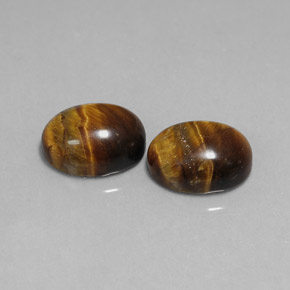 Pedras preciosas de tiger's eye marrom natural de  ct, corte oval, opaco