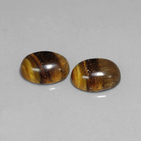 Pedras preciosas de tiger's eye marrom natural de  ct, corte oval, opaco