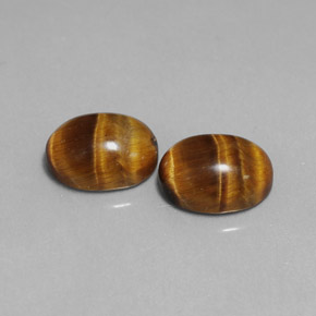 Pedras preciosas de tiger's eye marrom natural de  ct, corte oval, opaco
