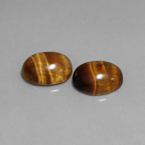 Pedras preciosas de tiger's eye marrom natural de  ct, corte oval, opaco