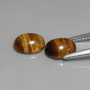 Pedras preciosas de tiger's eye marrom natural de  ct, corte oval, opaco