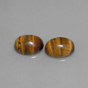Pedras preciosas de tiger's eye marrom natural de  ct, corte oval, opaco