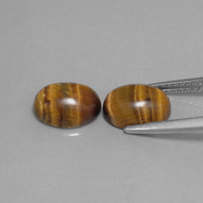 Pedras preciosas de tiger's eye marrom natural de  ct, corte oval, opaco