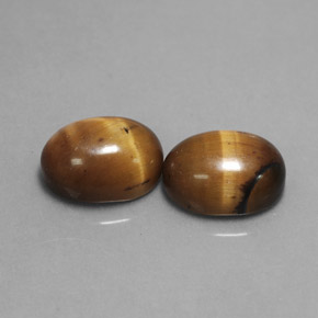 Pedras preciosas de tiger's eye marrom natural de  ct, corte oval, opaco