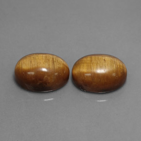 Pedras preciosas de tiger's eye marrom natural de  ct, corte oval, opaco