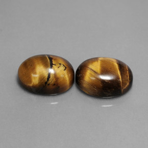 Pedras preciosas de tiger's eye marrom natural de  ct, corte oval, opaco