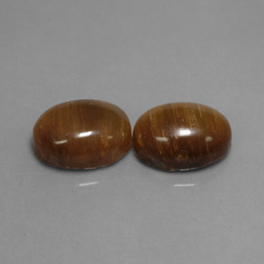 Pedras preciosas de tiger's eye marrom natural de  ct, corte oval, opaco