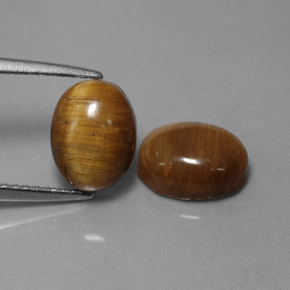 Pedras preciosas de tiger's eye marrom natural de  ct, corte oval, opaco