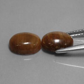 Pedras preciosas de tiger's eye marrom natural de  ct, corte oval, opaco