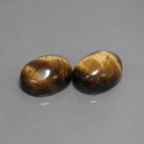 Pedras preciosas de tiger's eye marrom natural de  ct, corte oval, opaco