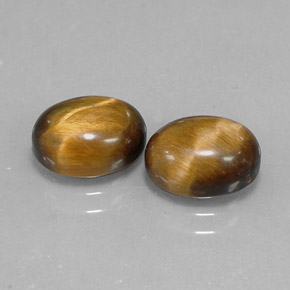 Pedras preciosas de tiger's eye marrom natural de  ct, corte oval, opaco