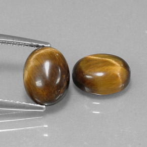 Pedras preciosas de tiger's eye marrom natural de  ct, corte oval, opaco