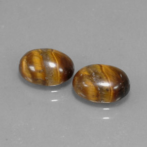 Pedras preciosas de tiger's eye marrom natural de  ct, corte oval, opaco