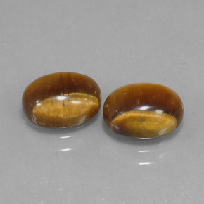 Pedras preciosas de tiger's eye marrom natural de  ct, corte oval, opaco