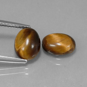 Tiger's eye marrom natural 1,59ct, corte oval, opaco