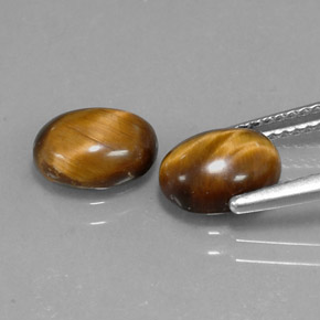 Tiger's eye marrom natural 1,59ct, corte oval, opaco