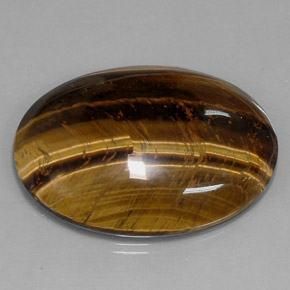 Tiger's eye marrom natural 73,05ct, corte oval, opaco