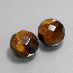 Pedras preciosas de tiger's eye marrom natural de  ct, esfera / bola, opaco