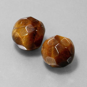 Pedras preciosas de tiger's eye marrom natural de  ct, esfera / bola, opaco