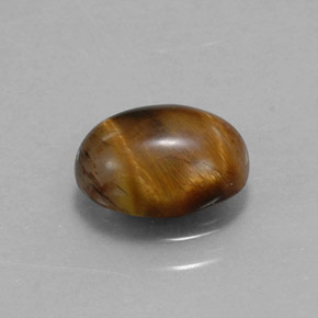 Tiger's eye marrom natural 1,55ct, corte oval, opaco