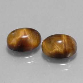 Pedras preciosas de tiger's eye marrom natural de  ct, corte oval, opaco