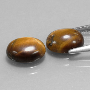 Pedras preciosas de tiger's eye marrom natural de  ct, corte oval, opaco