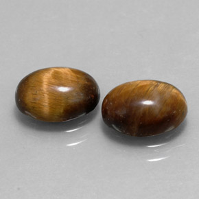 Pedras preciosas de tiger's eye marrom natural de  ct, corte oval, opaco
