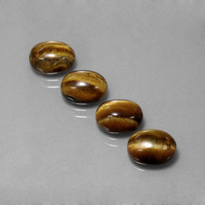Pedras preciosas de tiger's eye marrom natural de  ct, corte oval, opaco
