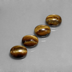 Pedras preciosas de tiger's eye marrom natural de  ct, corte oval, opaco