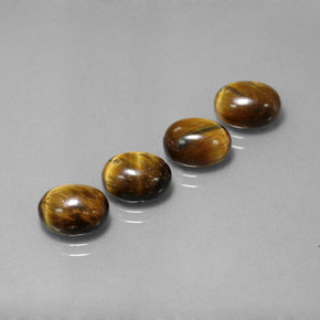Pedras preciosas de tiger's eye marrom natural de  ct, corte oval, opaco