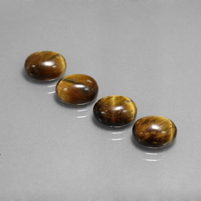 Pedras preciosas de tiger's eye marrom natural de  ct, corte oval, opaco