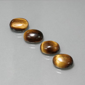 Pedras preciosas de tiger's eye marrom natural de  ct, corte oval, opaco