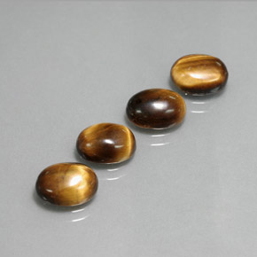 Pedras preciosas de tiger's eye marrom natural de  ct, corte oval, opaco