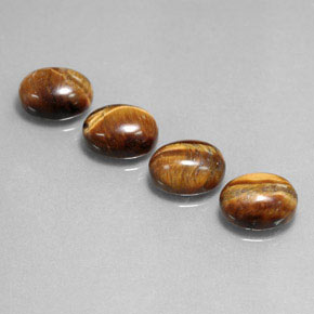 Pedras preciosas de tiger's eye marrom natural de  ct, corte oval, opaco