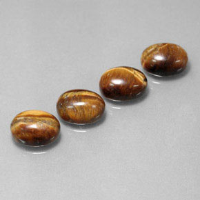 Pedras preciosas de tiger's eye marrom natural de  ct, corte oval, opaco
