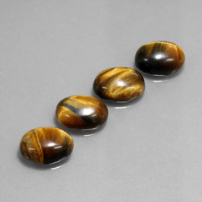 Pedras preciosas de tiger's eye marrom natural de  ct, corte oval, opaco