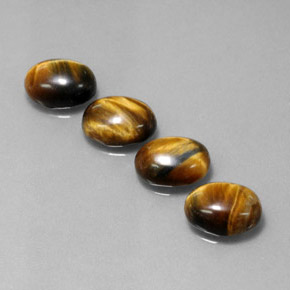 Pedras preciosas de tiger's eye marrom natural de  ct, corte oval, opaco