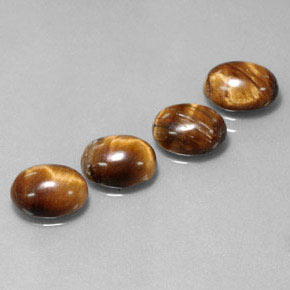 Pedras preciosas de tiger's eye marrom natural de  ct, corte oval, opaco