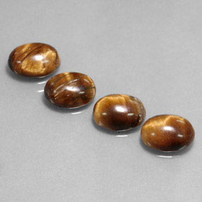 Pedras preciosas de tiger's eye marrom natural de  ct, corte oval, opaco
