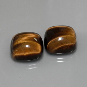 Pedras preciosas de tiger's eye marrom natural de  ct, almofada cortada, opaco