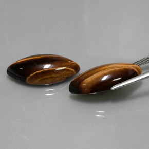 Pedras preciosas de Olho de Tigre Dourado Marrom natural de  ct, Marquesa, Opaco