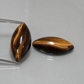 Pedras preciosas de tiger's eye marrom natural de  ct, marquise, opaco