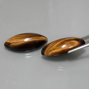 Pedras preciosas de tiger's eye marrom natural de  ct, marquise, opaco
