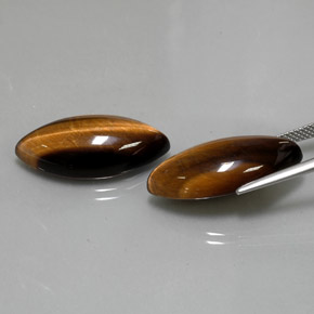 Pedras preciosas de Olho de Tigre Dourado Marrom natural de  ct, Marquesa, Opaco