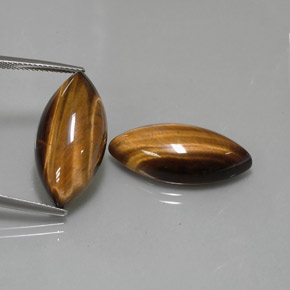 Pedras preciosas de tiger's eye marrom natural de  ct, marquise, opaco