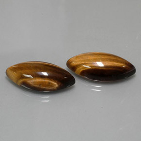 Pedras preciosas de tiger's eye marrom natural de  ct, marquise, opaco