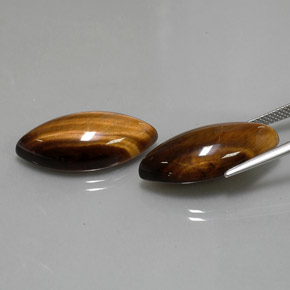 Pedras preciosas de tiger's eye marrom natural de  ct, marquise, opaco